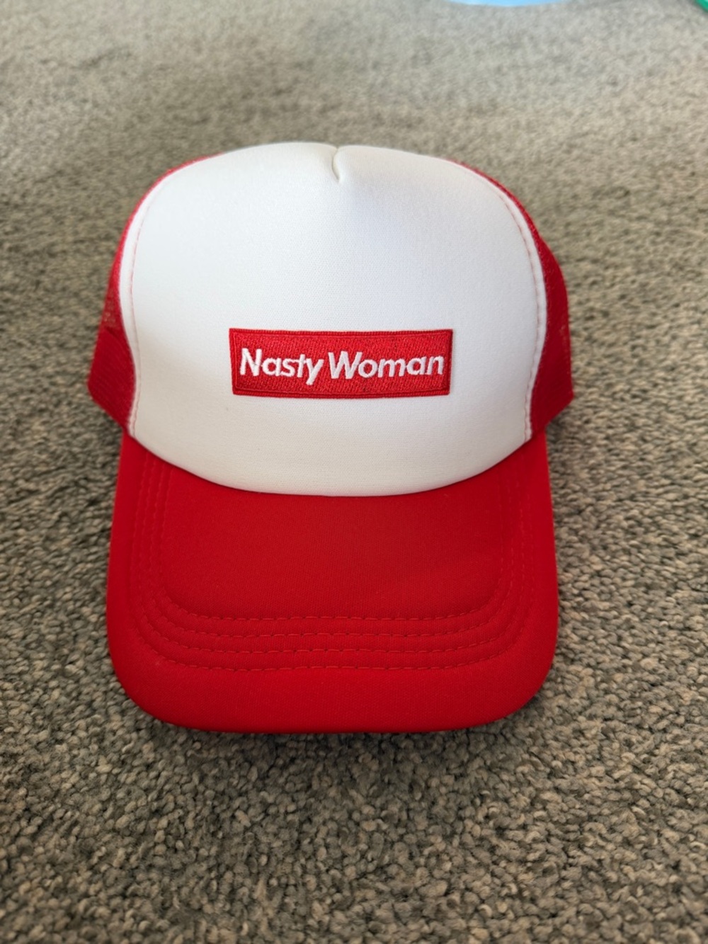 Nasty Woman Red and White Trucker Hat, NEVER WORN